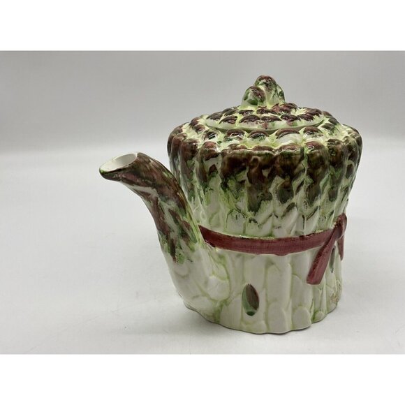 Ceramic Asparagus Vintage Teapot w/ Lid by Seymour Mann Hand Painted Collectible - Picture 5 of 16